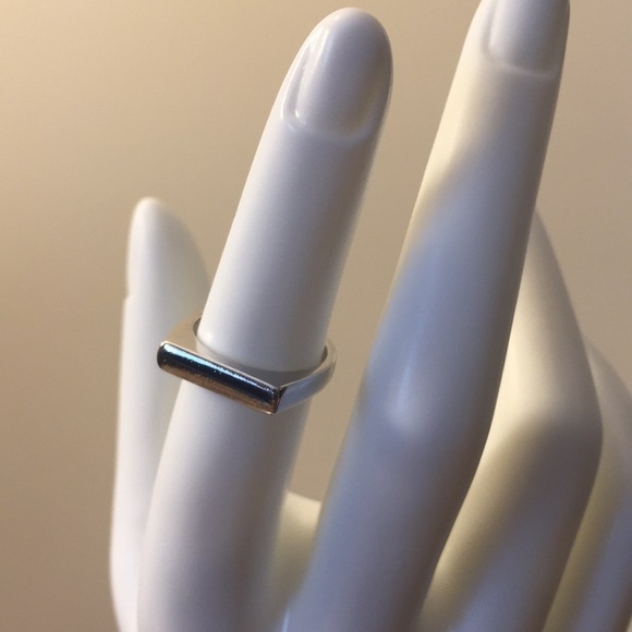 Silver Bar Open Adjustable Ring - Picture 7 of 10
